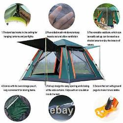 Aystkniet Tente De Camping Automatique Instantanée Pour 3 À 5 Personnes, Tente Pop-up