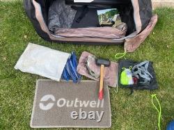 Belle tente Outwell Arkansas 5 de haute qualité avec grande extension d’auvent avant