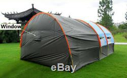 Best Tente Camping Tunnel Imperméable Double Couche Grande Tente Familiale 8-10 Personnes