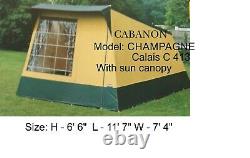 Cabanon Calais C 413 Tente Avec Espace De Vie Sun Canopy / Tente Intérieure Séparée