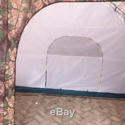 Camouflage Grande Tente Instantanée Famille 1 Chambre 2 Salle Camping En Plein Air 8-10