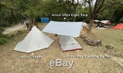 Camping 3-4 Personne Ultraléger Extérieur Tipi Pyramide Tente Randonnée Pédestre