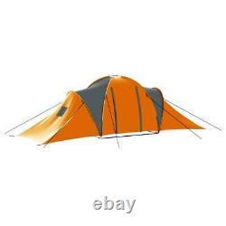 Camping Tente 8 9 Personnes Grand Tissu Gris Et Orange