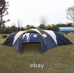 Camping Tente Randonnée Grande 6-9 Personne 3 Chambres Abri Étanche Extérieur 2 Couche