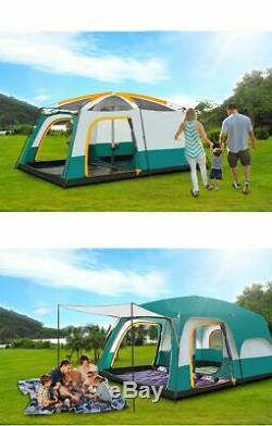 Camping Tente Ultra-grand Double Couche Extérieure Living Chambres Famille