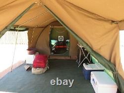 Campmor Safari Bush Combo Senior Canvas Tent Avec Extension Auvent