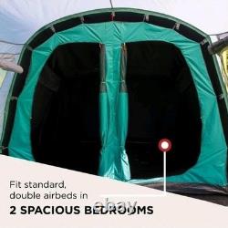 Coleman Oak Canyon 4 Tente tunnel familiale pour 4 personnes, chambre Blackout vert/gris