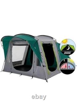 Coleman Oak Canyon 4 Tente tunnel familiale pour 4 personnes, chambre Blackout vert/gris