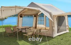 DanCoom Tente de camping gonflable avec grandes bâches, tente familiale gonflable pour 4/6/8 personnes