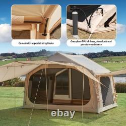 DanCoom Tente de camping gonflable avec grandes bâches, tente familiale gonflable pour 4/6/8 personnes