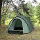 Dome Camping 3-4 Person Tent Family Large Windows Waterproof Green Spacious Camp