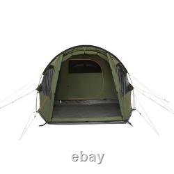 Easy Camp Hidra 4, tente familiale pour 4 personnes, grande tente tunnel de camping verte