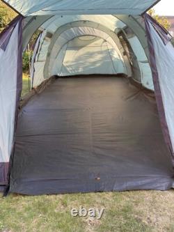 Ensemble de tente tunnel Vango Tigris 800 pour 8 personnes avec véritable empreinte et tapis.