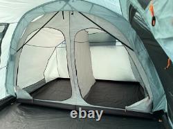 Ensemble de tente tunnel Vango Tigris 800 pour 8 personnes avec véritable empreinte et tapis.