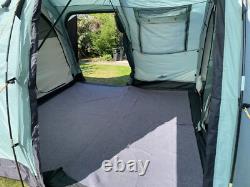 Ensemble de tente tunnel Vango Tigris 800 pour 8 personnes avec véritable empreinte et tapis.