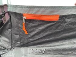 Ensemble de tente tunnel Vango Tigris 800 pour 8 personnes avec véritable empreinte et tapis.