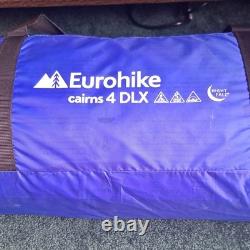 Eurohike Cairns 4 DLX tente dôme Nightfall pour 4 personnes, bleue, avec sac de transport