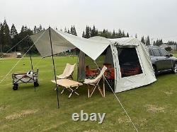Extension de tente arrière de voiture portable imperméable, abri de camping en tente remorque.