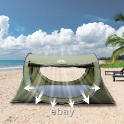 Festival de Camping sur Plage Tentes Pop-Up Style 2 Personnes Portable Polyester