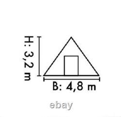 GRANDE TENTE MILITAIRE DE CAMP DE BASE POUR ARMÉE DE 11 HOMMES 5x5m 100% PolyToile Neuve