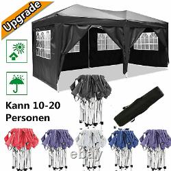 Gazebo Pop Up 3 X3/6m Imperméable Tente Grande Fête De Mariage Camping Party Canopy