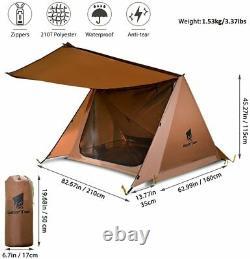 Geertop Tente D'emballage À Dos, Abri Anti-brouillard Ultra-léger 2 Tente Pour Hommes, Étanche