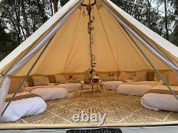 Glamping Toile De Coton De Bell Tente 5m Imperméable Quatre Saisons Camping Familial Yourtes