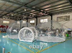 Gonflable Commercial Grade Two Room Pvc Clear Eco Dome Camping Bubble Tent Nouveau