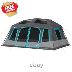 Grand 10 Personne Instant Cabine Camping Family Room Tente Dark Blackout Outdoor