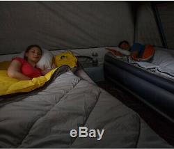 Grand 10 Personnes Tente Noir Blackout Fenêtres Camping En Plein Air Installation Facile Takedown