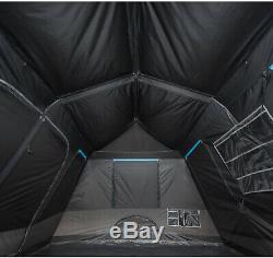 Grand 10 Personnes Tente Noir Blackout Fenêtres Camping En Plein Air Installation Facile Takedown