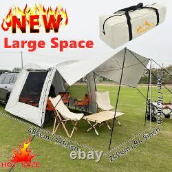 Grand Abri de Camping en Tente pour Coffre de Voiture Espace Large, Résistant à la Pluie, Pare-Soleil pour Hayon de SUV, Chaud