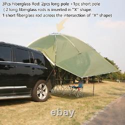 Grand Abri de Tente Arrière de Voiture Canopée Ombre Gazebo Auvent Camping Protection Solaire Vente de Coffre