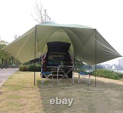 Grand Abri de Tente Arrière de Voiture Canopée Ombre Gazebo Auvent Camping Protection Solaire Vente de Coffre