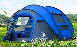 Grand Automatique Tente Familiale 3-4 Personnes Camping Lancer Pop Up Deuxième Ouvert Tente