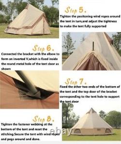 Grand Mongolia Yurt Tente Bell Tente Outdoor Waterproof Glamping Camping 4m