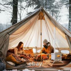 Grand Poêle à Bois de Camping pour Tente de Plein Air avec Grandes Cheminées