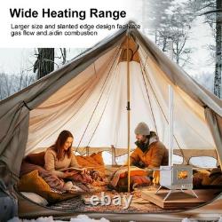 Grand Poêle à Bois de Camping pour Tente de Plein Air avec Grandes Cheminées