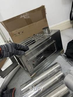 Grand poêle à bois portable pour tente, en acier inoxydable, pour camping et chasse