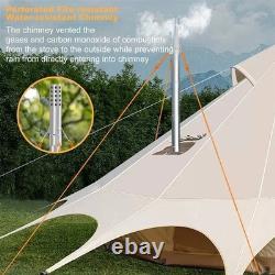 Grand poêle de tente portable en acier inoxydable à bois pour camping et chasse