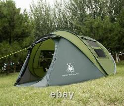 Grande Famille Camping En Plein Air Tente Instantanée Pop-up Étanche 3-4 Personnes