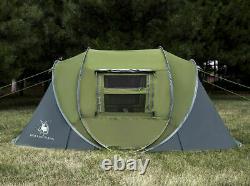 Grande Famille Camping En Plein Air Tente Instantanée Pop-up Étanche 3-4 Personnes
