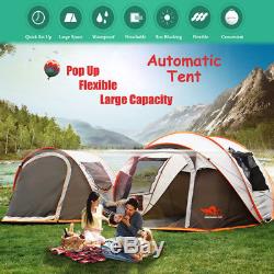 Grande Tente Automatique Ultra-légère Pour 5-8 Personnes, Étanche Au Vent, Pop Up Camping