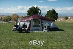 Grande Tente Cabine 3 Pièces Pour 10 Personnes Avec Grand Auvent De Soleil Pour Fenêtres Camping Extérieur