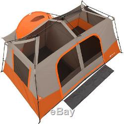 Grande Tente De Camping 11 Personnes Instant Pop Up Cabine Extérieure Famille D'abri De 3 Chambres