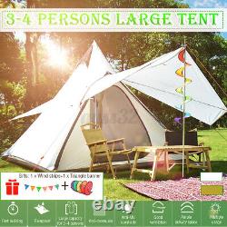 Grande Tente De Camping De 4 Personnes Waterproof Family Indian Style Pyramid Tipi