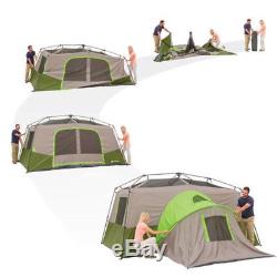 Grande Tente De Camping Pour 11 Personnes Instantanée Pop Up Cabine Extérieure Famille D'abri De 3 Chambres