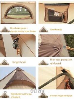 Grande Tente De Yourte Mongole Tente Bell Extérieur Imperméabilisant Glamping Camping 4m