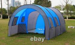 Grande Tente Tunnel Tente Familiale Géante Pour Camping en Plein Air Fête 8-10 Personnes