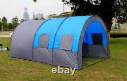 Grande Tente Tunnel Tente Familiale Géante Pour Camping en Plein Air Fête 8-10 Personnes